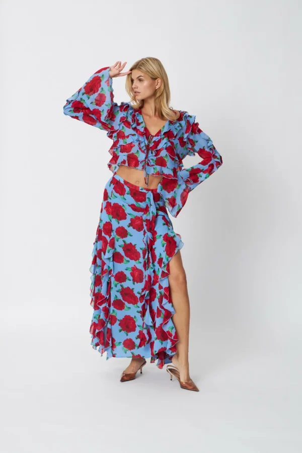 Cras Cph Bluser<Georgia Blouse - Blue Roses