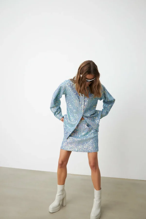 Cras Cph Shorts & Nederdele<North Skirt - Blue Glitter